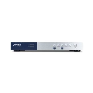 Медийна станция Arec LS-410 с HDMI, USB и IP входове за 4K UHD видео и аудио, идеална за конферентни зали и професионални AV решения.